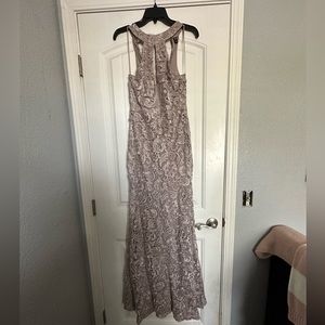 Long silver gown